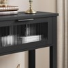 43" Entryway Table with Storage, 2 Tier Wood Console Table with 2 Glass Drawers & Open Storage Shelf for Living Room, Hallway, Foyer - 2 of 4