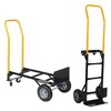 Hand Truck Dolly 2 Wheel Dolly Cart And 4 Wheel Push Cart With Swivel Wheels 330 LBS Capacity,abstract,black,33.46in,2.79ft - 3 of 4