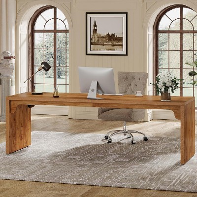 GDFStudio Peyton Farmhouse 78.74" Long Wooden Computer Desk