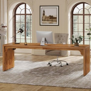 GDFStudio Peyton Farmhouse 78.74" Long Wooden Computer Desk - 1 of 4