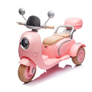 SEVOBAL Toy Vehicles, Parent-Child Dual Seat Ride On Motorcycle with Storage and Music Features, Pink, 47.24"*20.08"*27.17" - 1 of 4