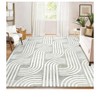 Soft Area Rug, Anti Slip, Washable, Pet Friendly, Faux  Modern Carpet For Living Room Bedroom, Black/Grey/Light Brown - 3 of 4