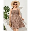 Clearlove Plus Size Summer Dresses Women’s Sleeveless Square Neck Smocked Flowy Ruffle A Line Maxi Dress - 3 of 4