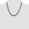 Black Bow Jewelry Men's 8.6mm, Sterling Silver Antiqued Cable Chain Necklace - 2 of 4