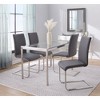5-Piece Dining Set with Glass Table and 4 Upholstered Chairs - 4 of 4
