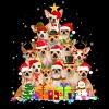 Women's Design By Humans Christmas Pajama Chihuahua Tree By MINHMINH Racerback Tank Top - 2 of 3