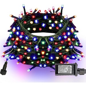 FAAYFIAN 66 ft 200-LED Warm White Christmas String Lights, Waterproof Outdoor Mini Lights with 8 Modes - 1 of 4