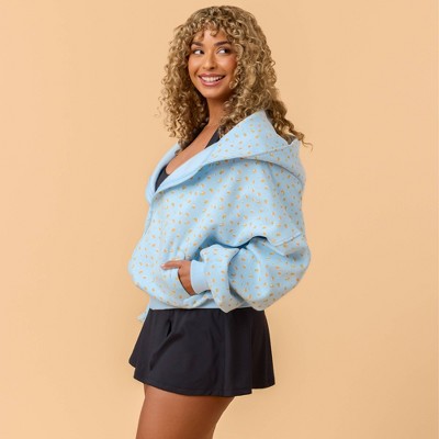Blogilates Women's Mommy & Me Marshmallow Full Zip Hooded