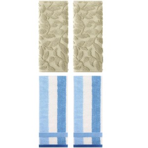 REGALWOVEN 4 Pcs Absorbent Soft Cotton Hand Towels for Bathroom - 1 of 4
