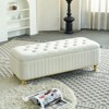 DSVIMOY Storage Ottoman, Upholstered Storage Ottoman with Safety Hinge, Ottoman Bench for Living Room & Bedroom, Beige, 47.2"*18.9"*16.5" - 4 of 4