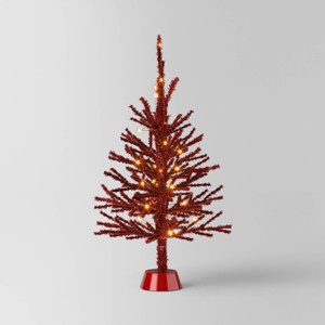 3' Sparse Tinsel Tree Red - Wondershop™ - 1 of 4