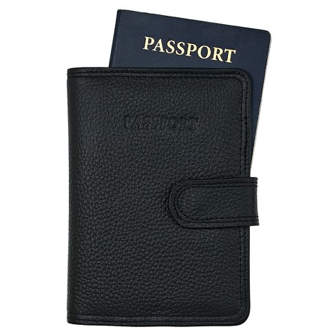 Steeltime Unisex Leather Passport Holder. Color Options Black Brown Navy Teal Red Purple Target