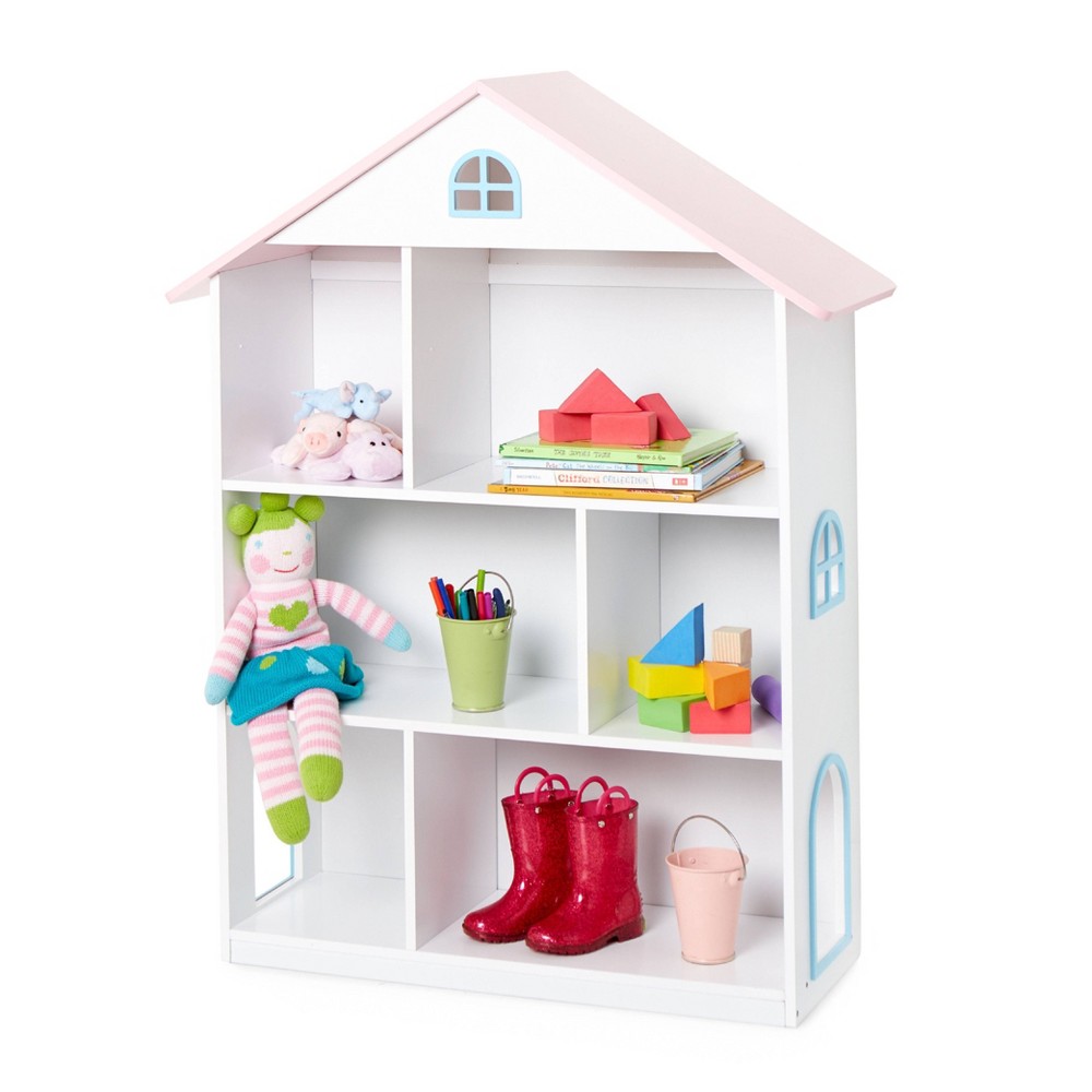 Photos - Wall Shelf Dollhouse Kids' Bookcase White - WildKin