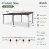 Aoxun 12'x20' Wall-Mounted Gazebo Pergola – Heavy-Duty Sloped Roof Awning for Patio, Backyard, Deck & Outdoor Shade - 3 of 4