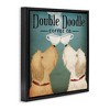 Stupell Industries Doodle Dog Vintage Coffee Sign Floating Frame Canvas Art - 2 of 4