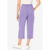 Woman Within Plus Size Petite Knit Cargo Capri - 3 of 4