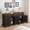 Bella Depot 63" Fluted Farmhouse Sideboard Buffet Cabinet with Storage Drawers - 3 of 4