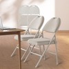 4 Pack Fabric Padded Folding Chairs,  Capacity Comfortable Foldable Chair for Indoor and Outdoor,Commercial Metal Folding Chair with Padded Back - 3 of 4