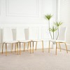 NicBex Modern Upholstered Armless Set of 2 Dining Chairs with Electroplated Metal Legs,Minimalist Office Chairs,Living Room Side Chairs - 2 of 4