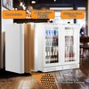 Tylza 36 in. W 7.2 cu. ft. Commercial Slim Narrow Upright Display Refrigerator 2-Glass Door Beverage Cooler,White - 4 of 4