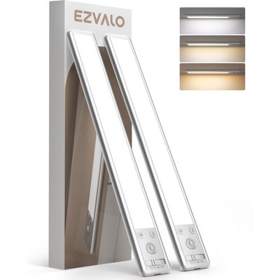 EZVALO Under Cabinet Light, Dimmable LED with Motion Sensor, 2 Pack, Multiple Sizes/Colors