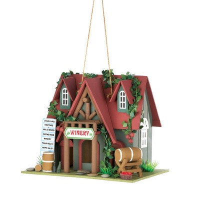 8" Cottage Winery Wood Birdhouse - Zingz & Thingz