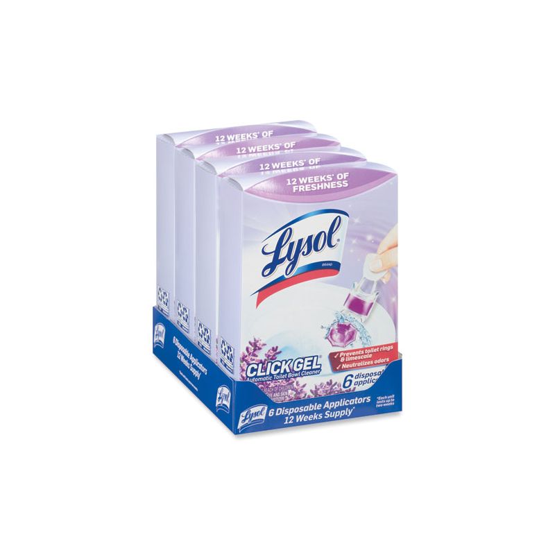 LYSOL Brand Click Gel Automatic Toilet Bowl Cleaner, Lavender Fields, 6/Box, 4 Boxes/Carton, 4 of 7
