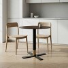LeisureMod Vail Round Dining Table – MDF Top with Black X-Shaped Steel Base, Modern Kitchen, Dining Room, Bistro, or Pub Table for Contemporary Spaces - 3 of 4