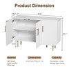 Fluted Sideboard Buffet with 3 Doors  & Adjustable Shelves, Modern Accent Cabinet - 2 of 4