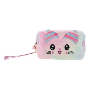 Unique Bargains Women's Portable Cute Cat Makeup Bag 1 Pc - 1 of 3