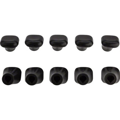 Greenfield Kickstand Rubber Foot Bag of 10 Bicycle Kickstand Tip Covers Black