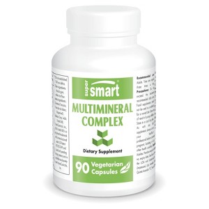 SuperSmart Multimineral Complex Supplement - with Magnesium, Zinc, Boron, Calcium, Iodine, Potassium | Non-GMO & Gluten Free - 90 Vegetarian Capsules - 1 of 1