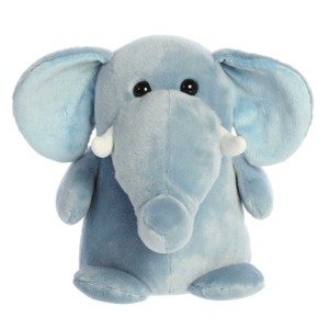 Aurora Medium Happy Elephant Happy Hippo and Friends Whimsical Stuffed Animal Blue 11" - 1 of 4