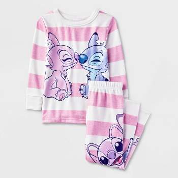Stitch - Pijama corto single jersey niña Azul claro 3A - Gallaecia Shop