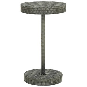 vidaXL Patio Table Gray 23.8 inches x41.7 inches  Poly Rattan - 1 of 4