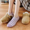 Anna-Kaci Women's 3-Pack Non-Slip Plush Fuzzy Slipper Socks with Fabric Bow and Grip Bottoms - 3 of 4