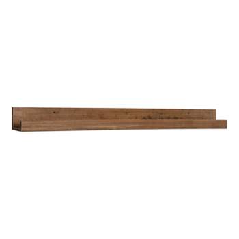 42" Levie Wooden Picture Ledge Wall Shelf Rustic Brown - Kate & Laurel All Things Decor