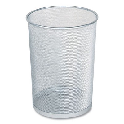 Silver Steel Mesh 5 Gallon Office Wastebasket