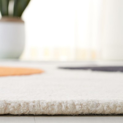 Safavieh 6' Square Green and Black Hand-Tufted Wool Rug