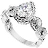 Pompeii3 1 1/2Ct Diamond & Moissanite Halo Engagement Ring in 10k Gold - 4 of 4