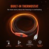 VEVOR Pipe Heating Cable, 30FT 7W/FT Heat Tape for Pipes with Built-in Thermostat, Water Pipe Heat Cable Protects PVC Hose, Black - 3 of 4