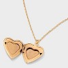 Bella Uno Bellissima 14K Gold Dipped Heart Floral Locket Pendant Necklace - Gold - 4 of 4