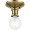Livex Lighting Lansdale 1 - Light Flush Mount in  Antique Brass - 2 of 3
