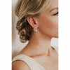 Bridal Wedding Earrings, Marquise Cubic Cluster Earrings for Brides, Bridesmaid, Prom - 4 of 4