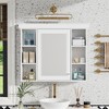 Tramull Wall Mounted Medicine Cabinet with Mirror Door, Modern Bathroom Storage with Adjustable Shelves - 3 of 4