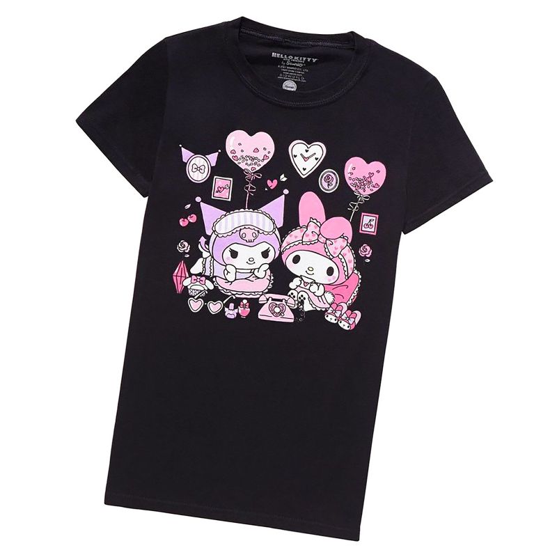 Women's Hello Kitty and Friends My Melody and Kuromi Slumber Party T-Shirt Adult, 4 of 5