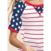 Women's Stripe Knit Star Print Tee - BiBi - 2 of 2