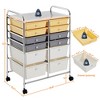 Yaheetech Drawers Rolling Storage Cart Mobile Storage Bin Trolley - image 3 of 4