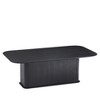 Coffee Table Black Oak Wood Surface and Black Metel Feet - 4 of 4