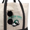 Slippery Rock University Primary Logo Canvas Tote Bag With External Pocket, Reusable Shoulder Bag for Shopping, School, Beach - 2 of 4
